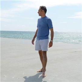voorjaar Perforatie opener UV Shirt Heren Nordic Blue korte mouw - StoereKindjes: de UV specialist