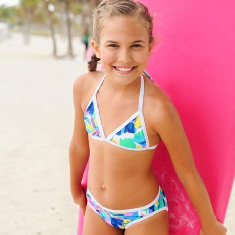 aantal Autorisatie Hoeveelheid van Meisjes bikini Tropical Neon