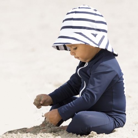 Uitroepteken Seminarie gekruld Zonnehoedje Baby | Zonnehoed Kind White Blue kopen - StoereKindjes
