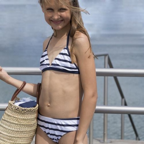 Motel Discipline haar Meisjes bikini Blauw Wit | bikini's meisjes online kopen - StoereKindjes